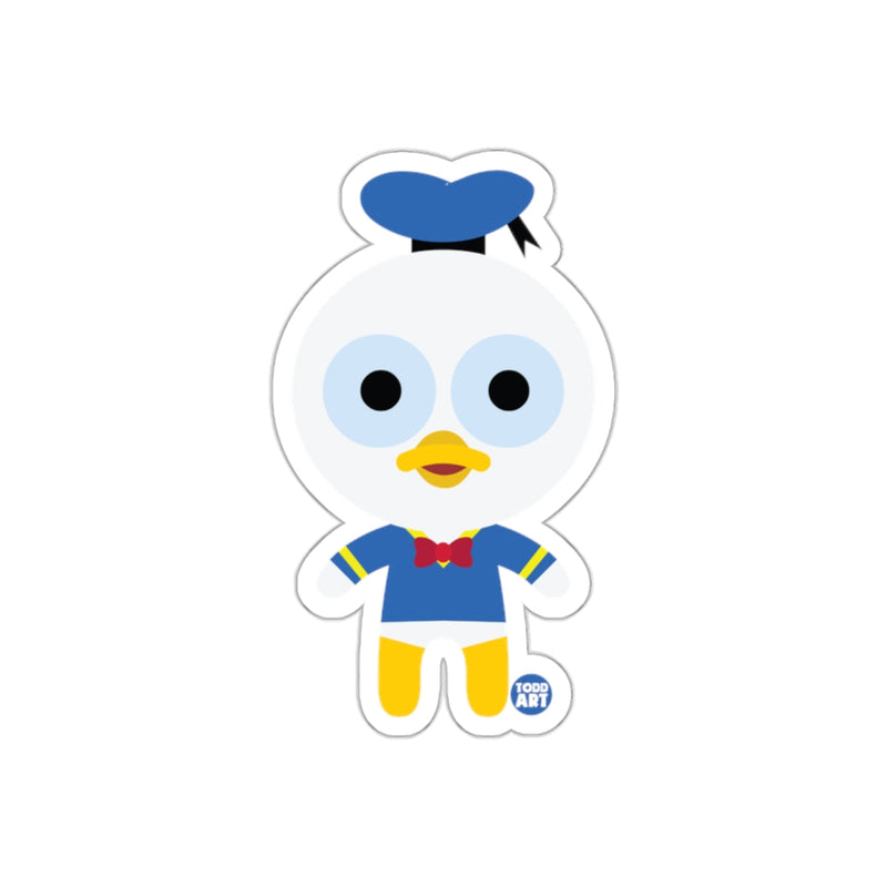 Load image into Gallery viewer, Cute Cartoon Duck in Blue Outfit Sticker Product
