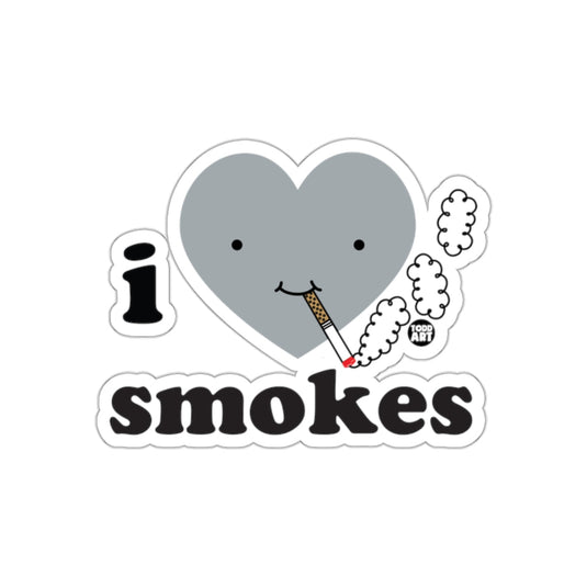 I Heart Smokes Funny Todd Art Sticker Decal