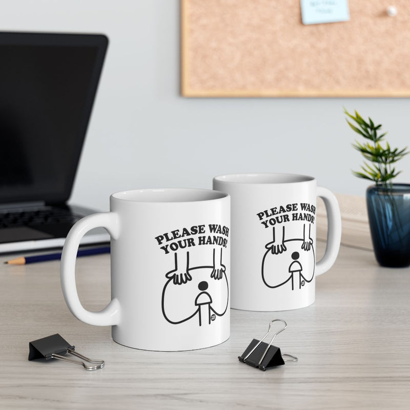 Load image into Gallery viewer, Please Wash Your Hands Artwork Coffee Mug Set
