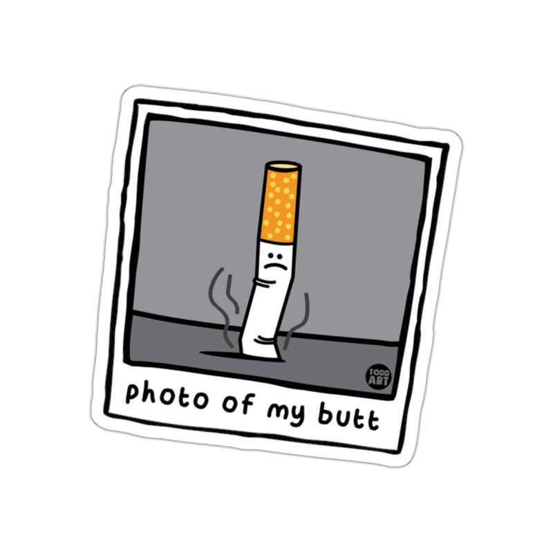Load image into Gallery viewer, Sad Cigarette Butts with Photo of my Butt Style sticker
