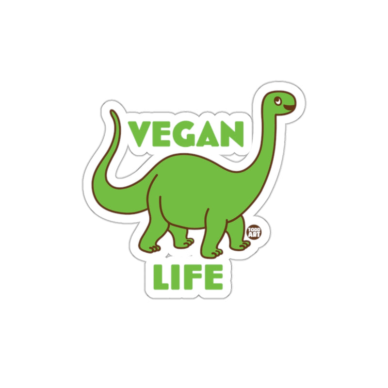 Load image into Gallery viewer, Cute Green Dinosaur With Vegan Life Sticker
