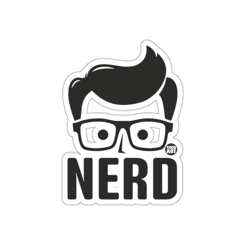 Load image into Gallery viewer, NERD With Glasses Head Todd Art Graphic Design sticker
