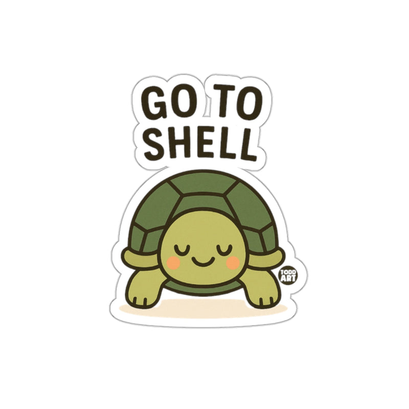 Load image into Gallery viewer, Go To Shell Cute Turtle Sticker for Laptops and Notebooks
