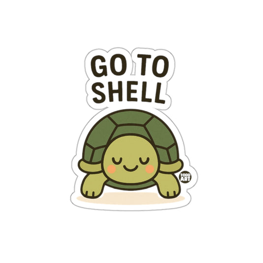 Go To Shell Cute Turtle Sticker for Laptops and Notebooks
