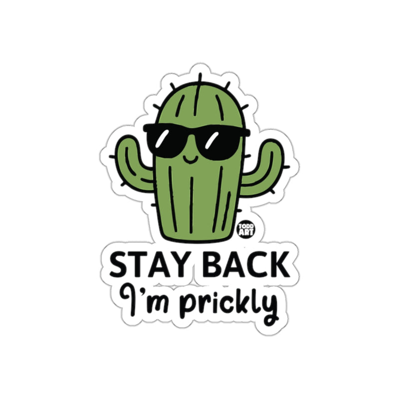 Load image into Gallery viewer, Stay Back I'm Prickly Cactus Sticker Product
