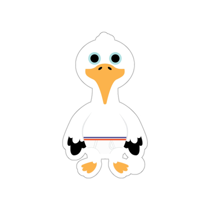 Load image into Gallery viewer, Cute Cartoon Duck Character with Orange Beak Sticker
