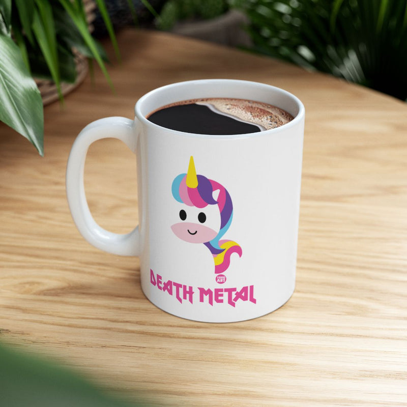Load image into Gallery viewer, Cute Rainbow Unicorn Death Metal Coffee Mug
