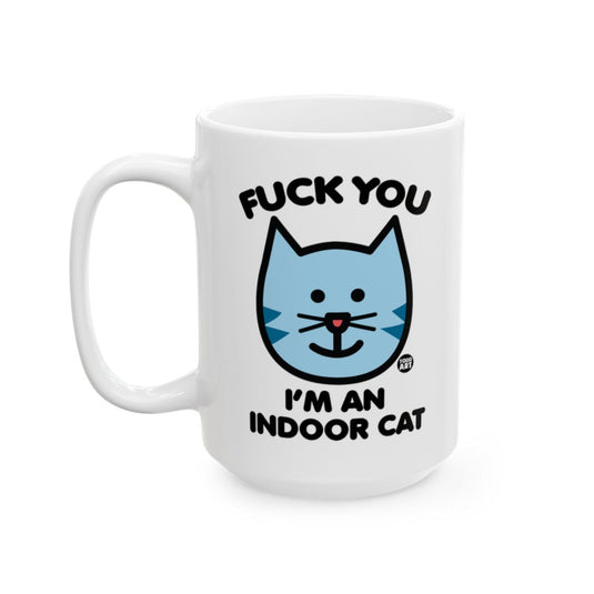Cute Cat Cartoon with Funny Statement Mug