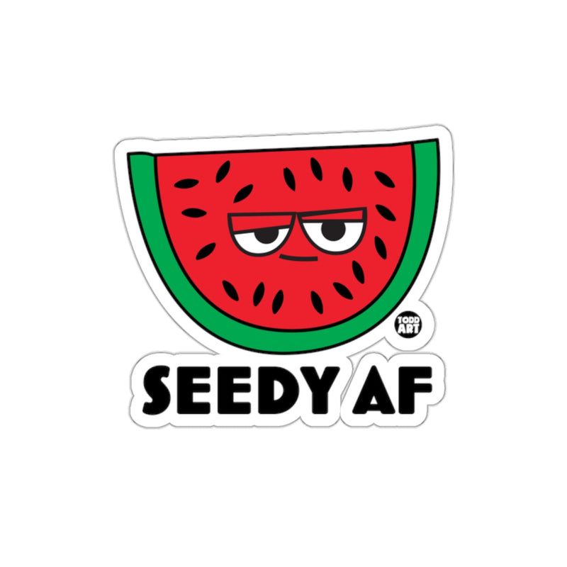 Load image into Gallery viewer, Seedy AF Funny Watermelon Sticker Todd Art Design
