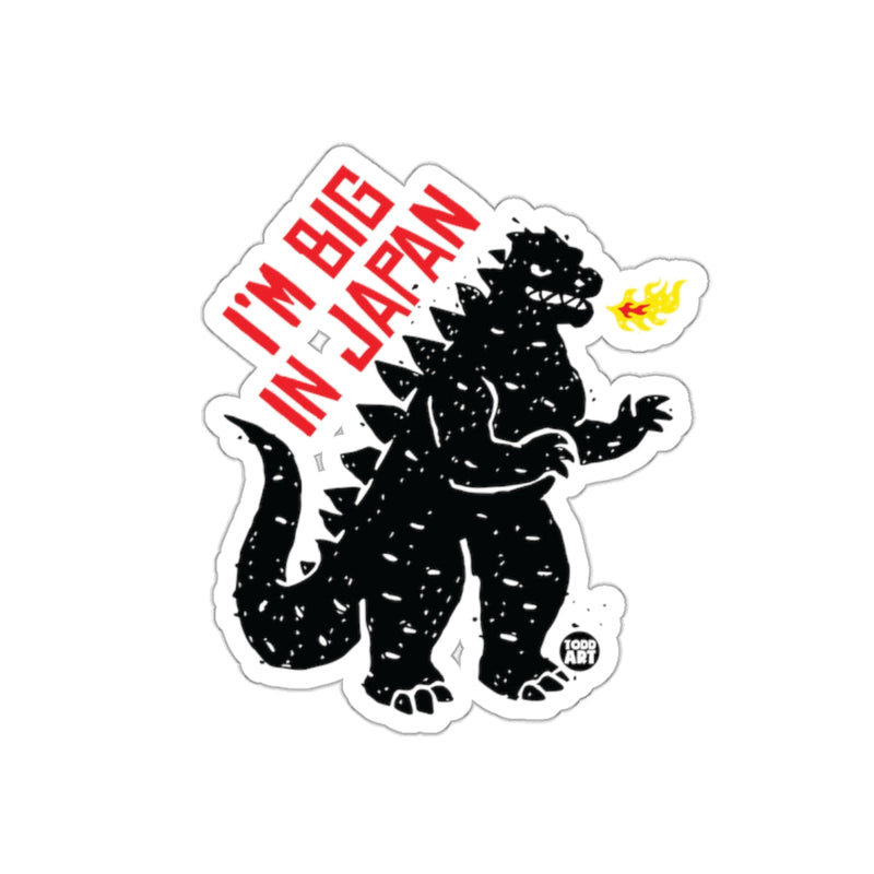 Load image into Gallery viewer, I'm Big in Japan Sticker with Fire-Breathing Monster
