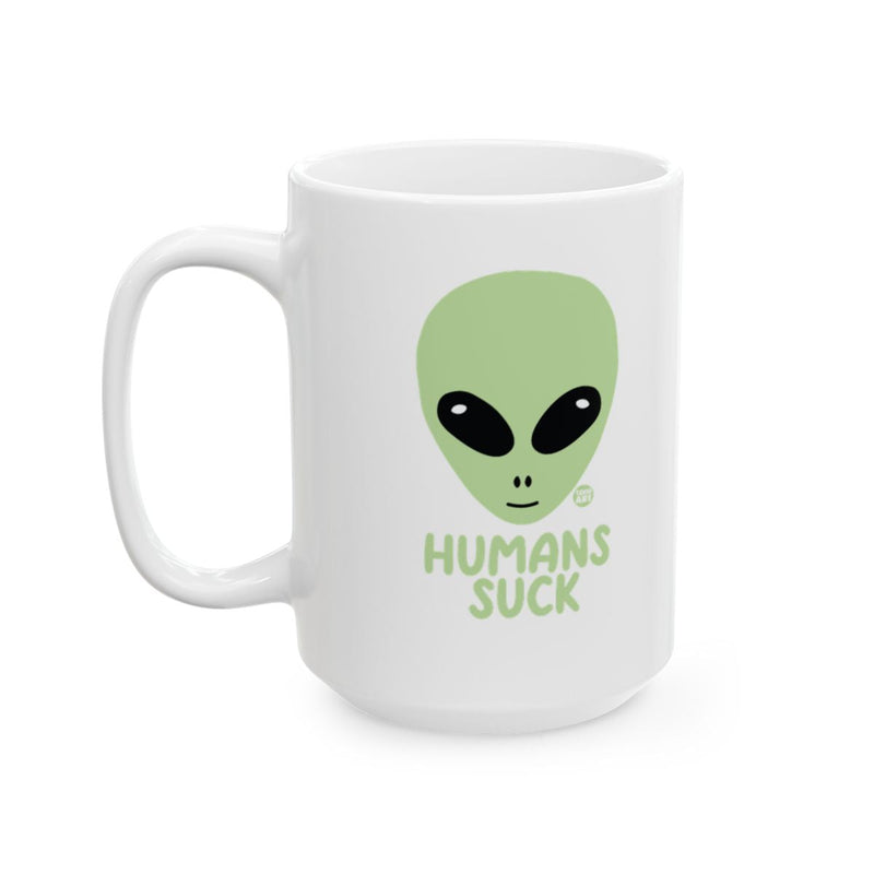 Load image into Gallery viewer, Alien Head Humans Suck Funny Mug  - Perfect Gift
