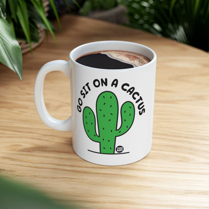 Load image into Gallery viewer, Go Sit on a Cactus Funny Mug Cactus Coffee Cup
