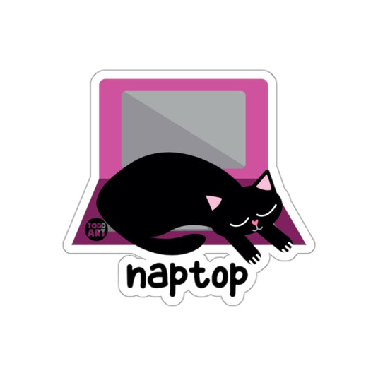 Cute Black Cat Naptop Sticker for Laptops and Notebooks