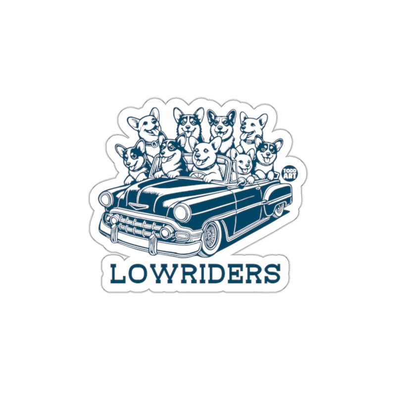 Load image into Gallery viewer, Cool Dogs in Vintage Car Lowriders Sticker Design
