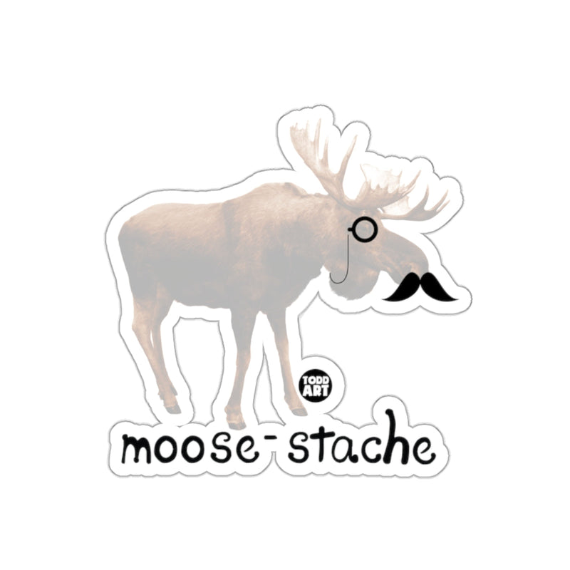 Load image into Gallery viewer, Moose With Monocle And Mustache Todd Art Design sticker
