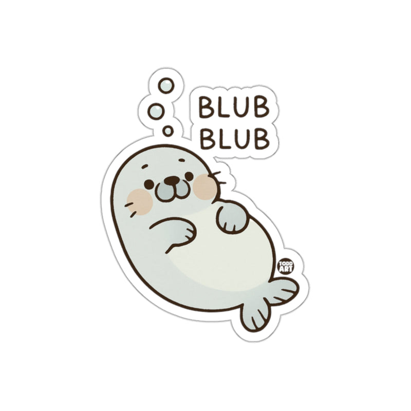 Load image into Gallery viewer, Cute Blub Blub Seal with Bubbles Sticker for Laptops
