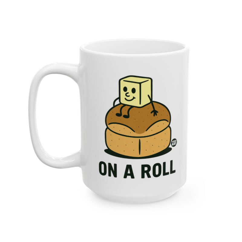 Load image into Gallery viewer, Funny Cartoon Butter On A Roll Coffee Mug
