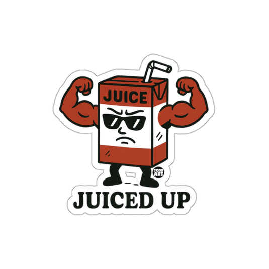 Juiced Up Sticker Featuring Muscle Juice Box Design