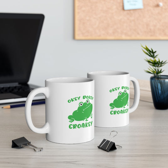 Okcy Dokey Croakey Adorable Frog Themed Mug
