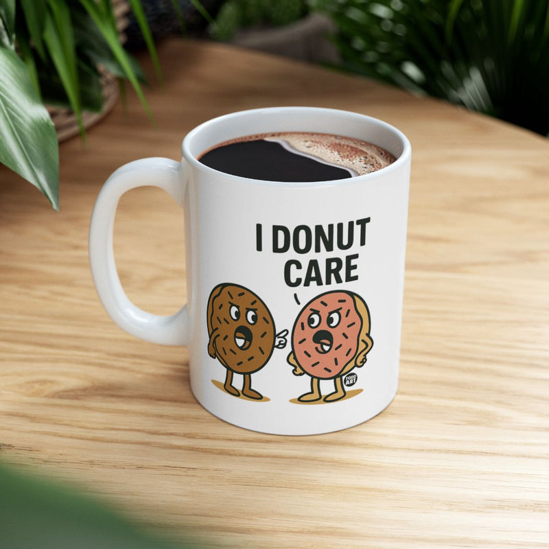 Load image into Gallery viewer, Funny I Donut Care Mug with Cute Donut Cartoon
