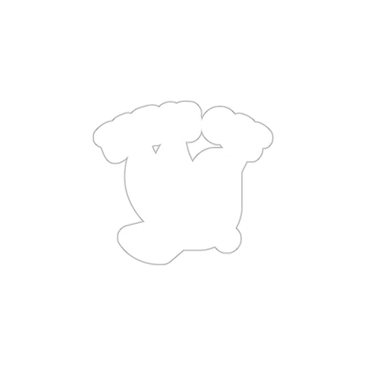White Cartoon Broccoli Sticker For Laptops and Notebooks
