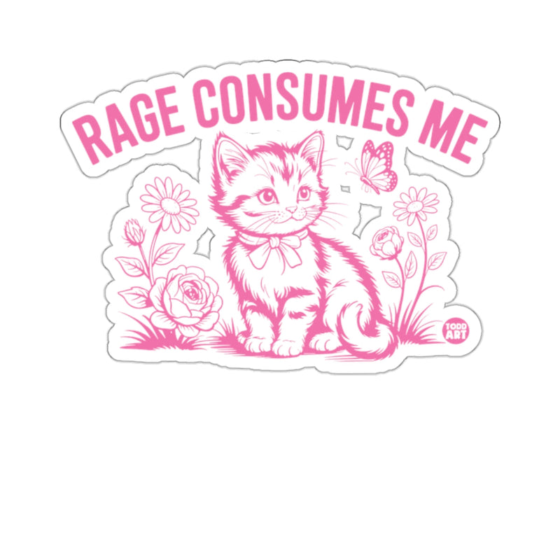 Load image into Gallery viewer, RAGE CONSUMES ME Adorable Kitten Floral Butterfly 
