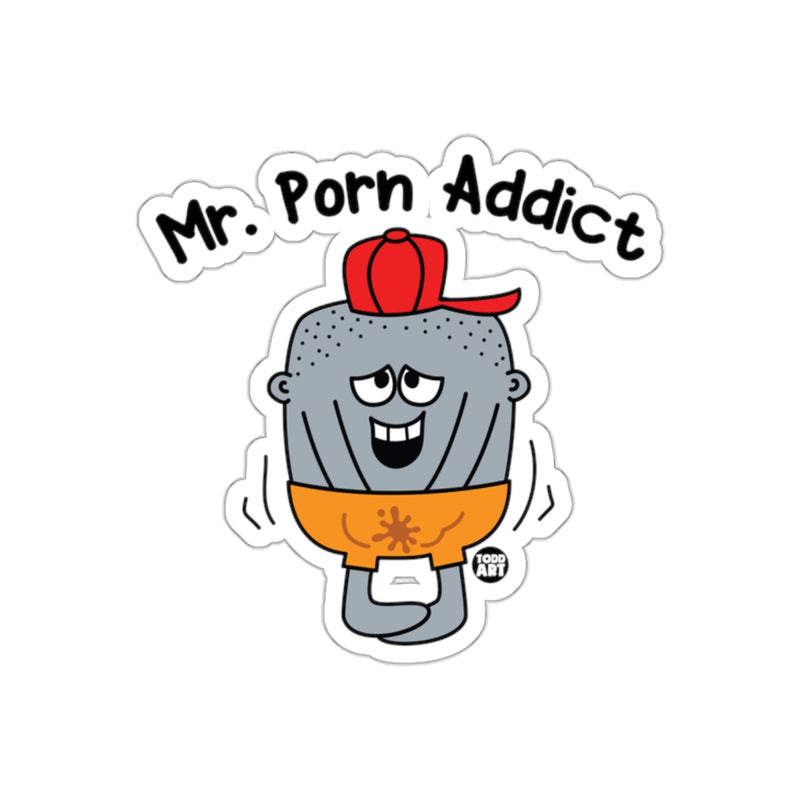 Load image into Gallery viewer, Mr. Porn Addict Funny Sticker Decal Accessory

