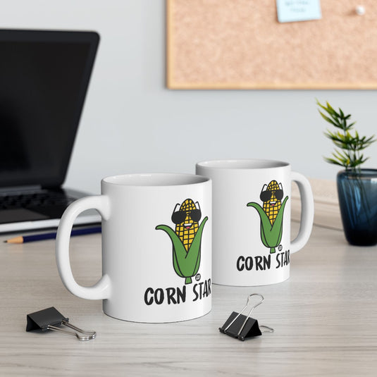 Funny Corn Star Coffee Mug for Desk or Office Use