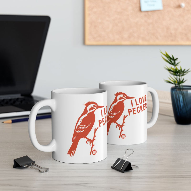 Load image into Gallery viewer, I Love Peckers Mug with Bird Design Perfect Gift
