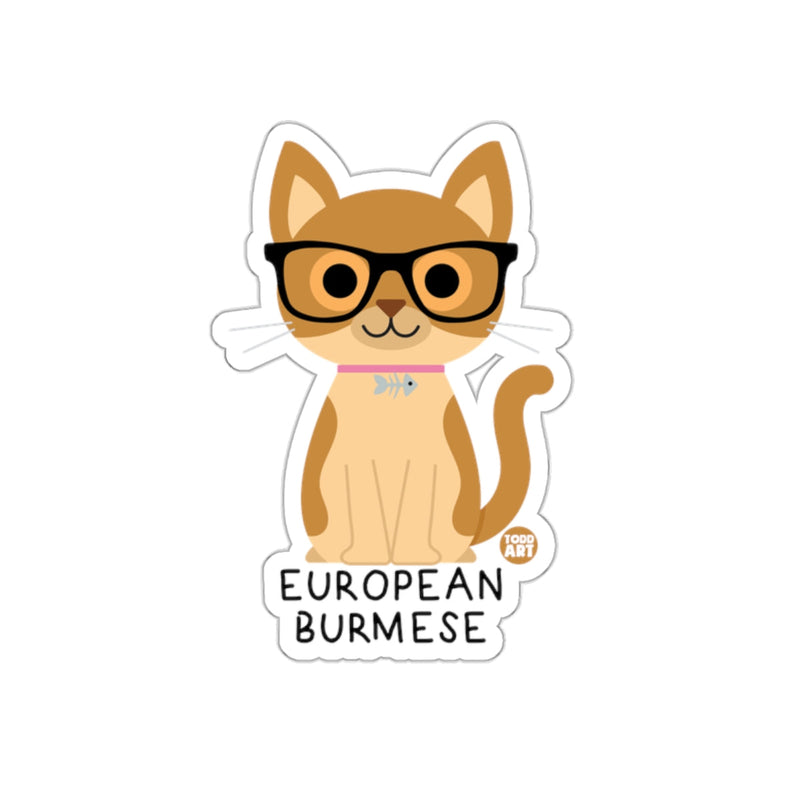 Load image into Gallery viewer, European Burmese Cat with Glasses Sticker for Laptops
