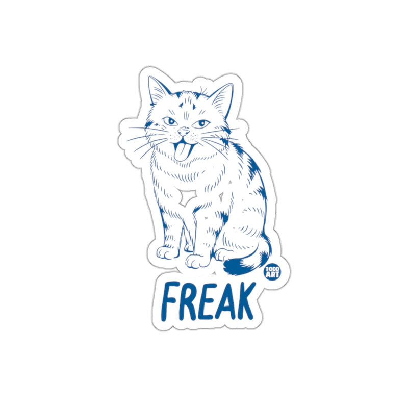Load image into Gallery viewer, Freak Cat Funny Sticker Decal for Laptop or Water Bottle
