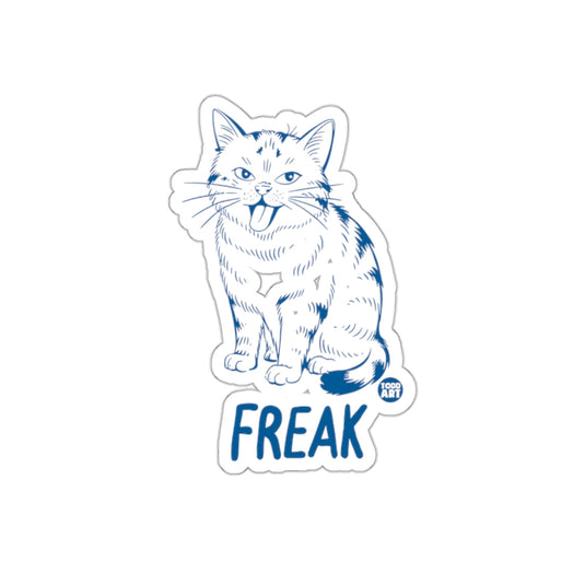 Freak Cat Funny Sticker Decal for Laptop or Water Bottle