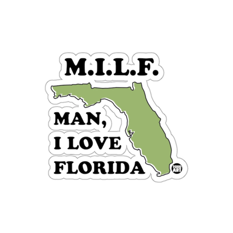 Load image into Gallery viewer, M.I.L.F Man I Love Florida Sticker with State Map
