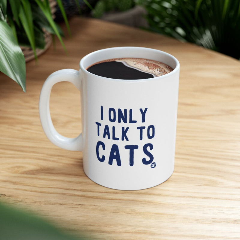 Load image into Gallery viewer, I Only Talk to Cats Humorous Coffee Mug Product
