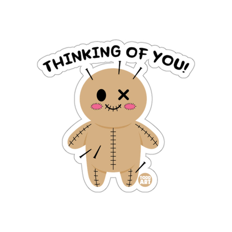 Load image into Gallery viewer, Thinking Of You Cute Voodoo Doll Sticker
