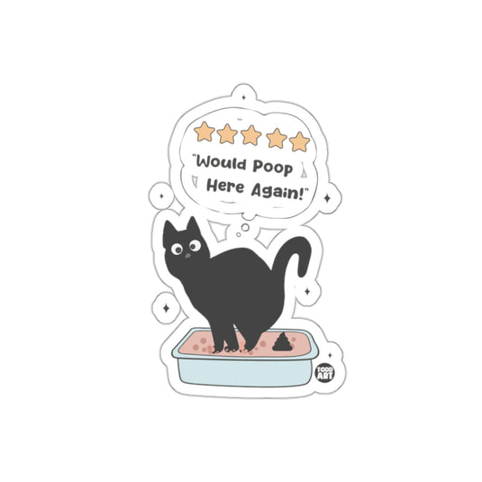 Cat With Funny Quote Five Star Review Sticker