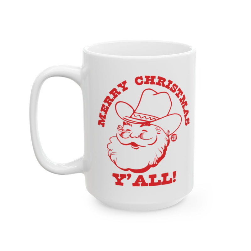 Load image into Gallery viewer, Merry Christmas Y'all Santa Mug for Holiday Cheer
