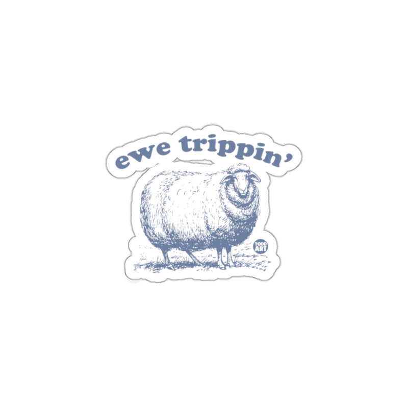 Load image into Gallery viewer, Ewe Trippin' Sheep Graphic Sticker Design
