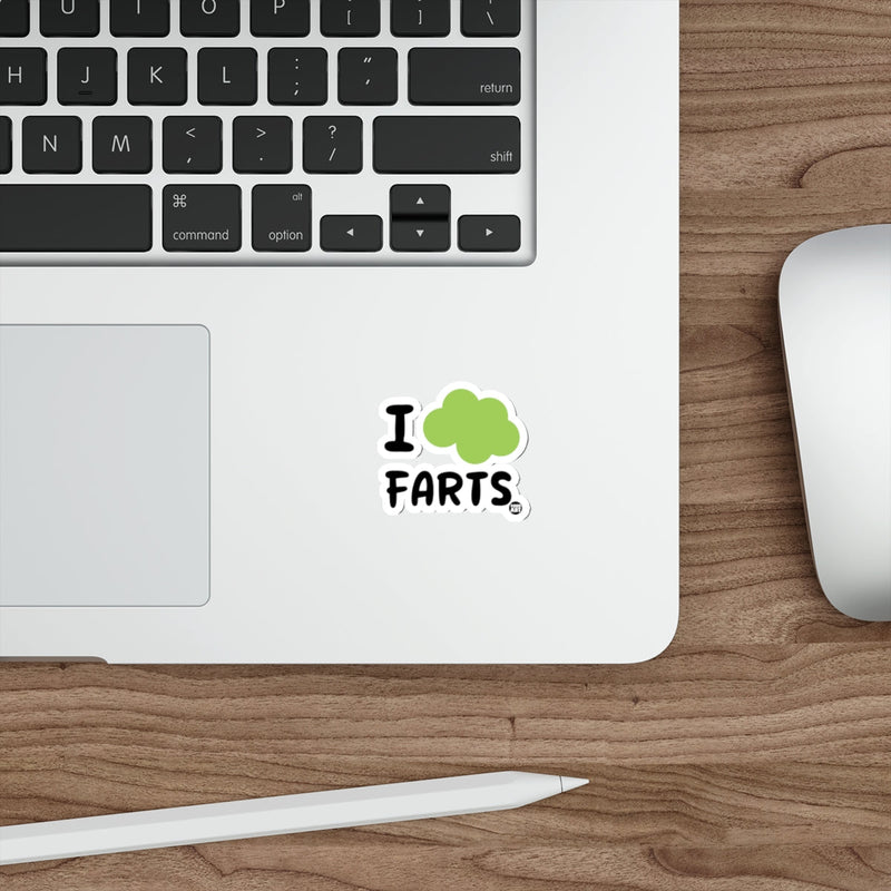 Load image into Gallery viewer, I Love Farts Humorous Sticker for Laptop or Notebook
