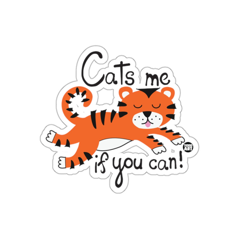 Load image into Gallery viewer, Cute Tiger With Cats Me If You Can Design sticker
