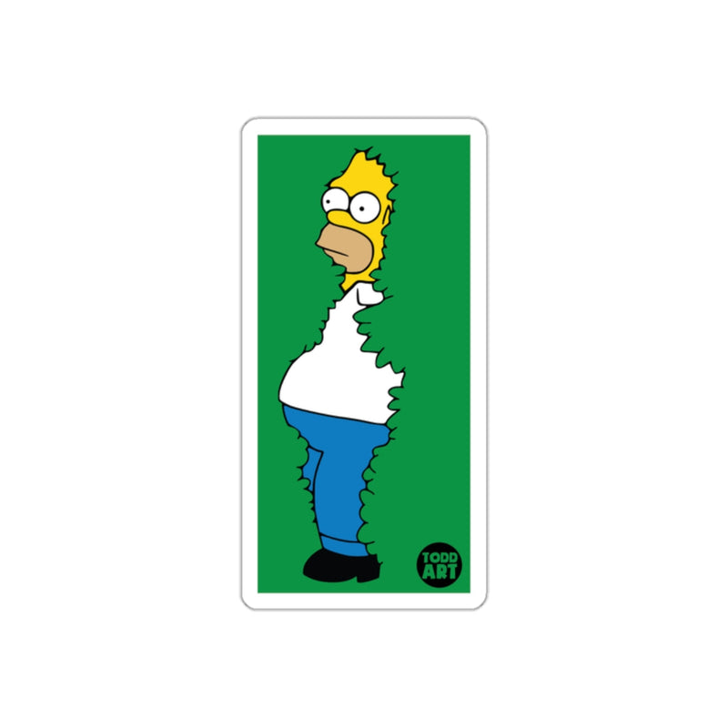 Load image into Gallery viewer, Homer Simpson Emerging From Green Background sticker

