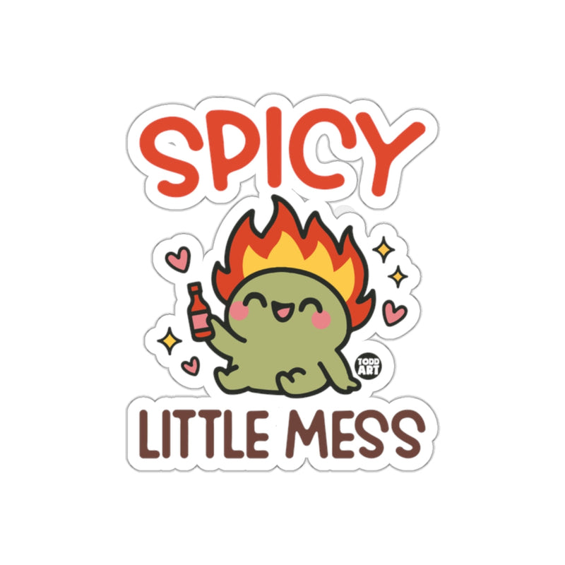 Load image into Gallery viewer, Spicy Little Mess Cute Green Character Sticker
