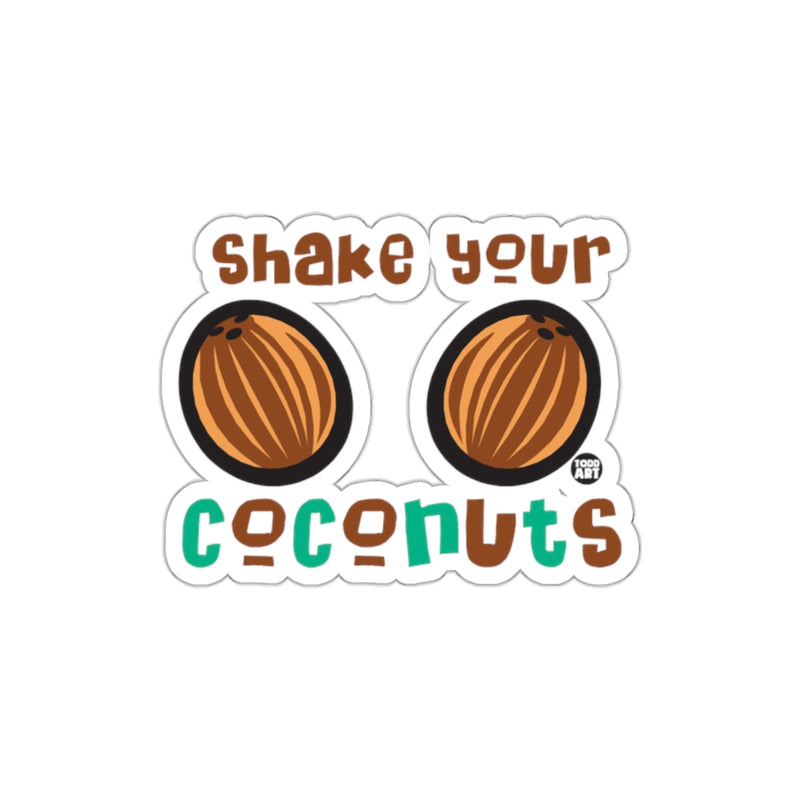 Load image into Gallery viewer, Shake Your Coconuts Funny Sticker for Laptops and Journals
