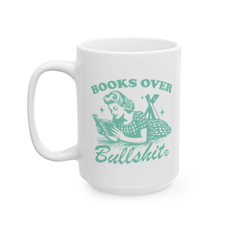 Load image into Gallery viewer, Books Over Bullshit Vintage Graphic Mug
