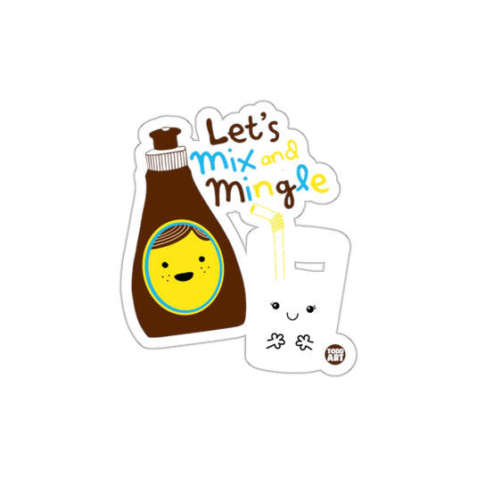 Let's Mix and Mingle Cute Food Art Sticker