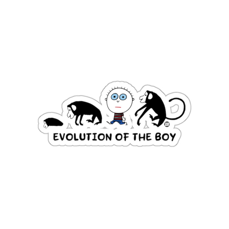 Load image into Gallery viewer, Evolution of the Boy Sticker Funny Cartoon Art
