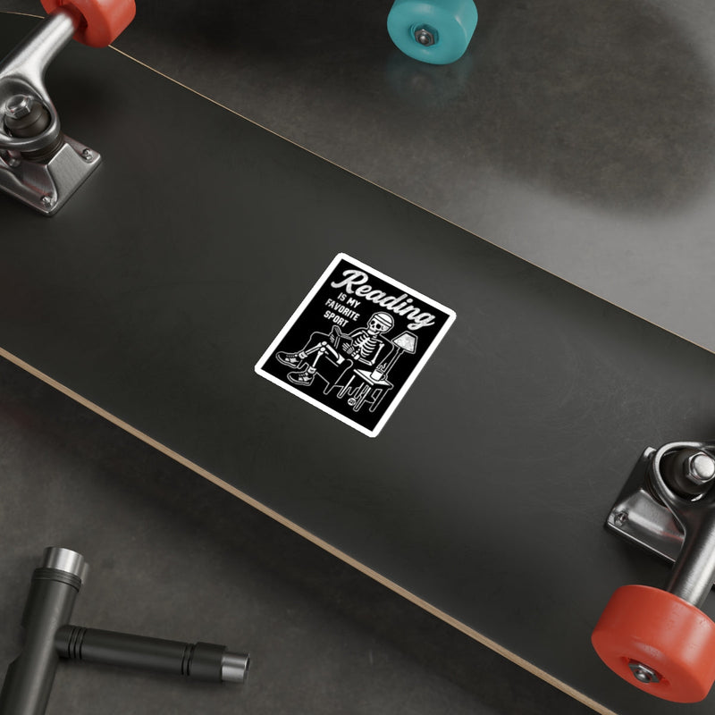 Load image into Gallery viewer, Reading Is My Favorite Sport Skateboard Sticker
