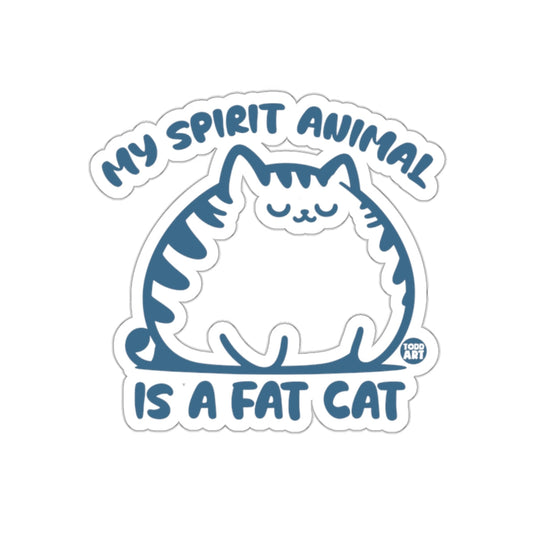 My Spirit Animal is a Fat Cat Sticker