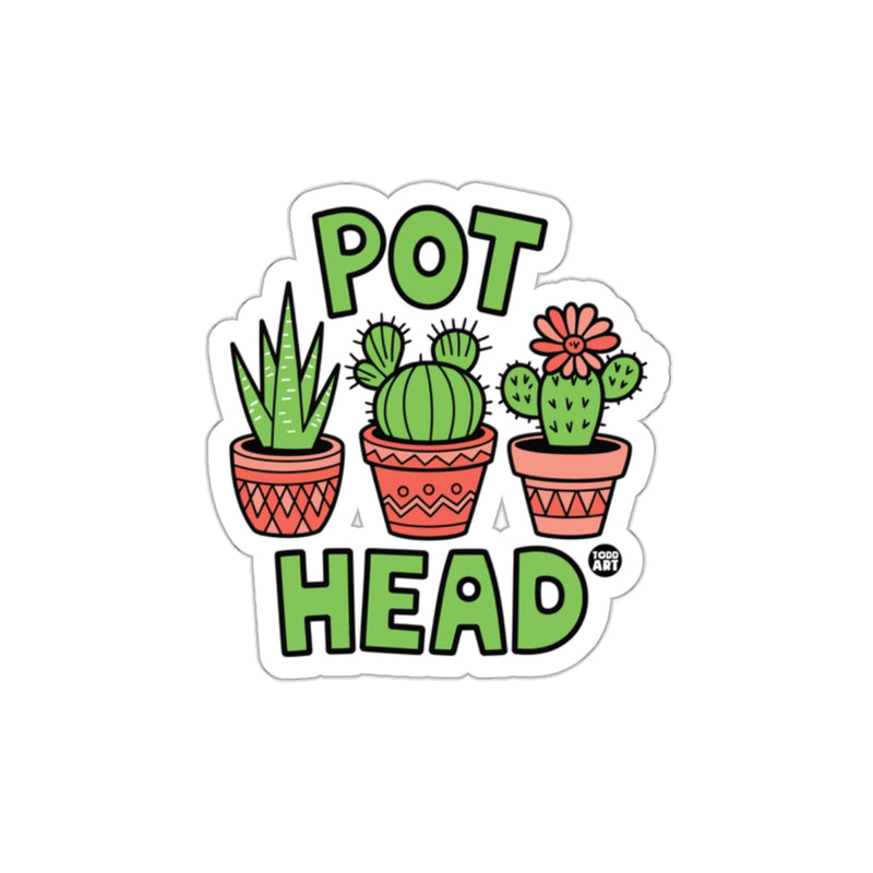 Load image into Gallery viewer, Fun Colorful Pot Head Cactus Sticker for Plant Lovers
