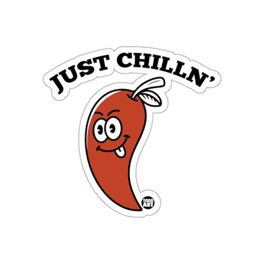 Just Chillin' Funny Chili Pepper Sticker by Todd Art